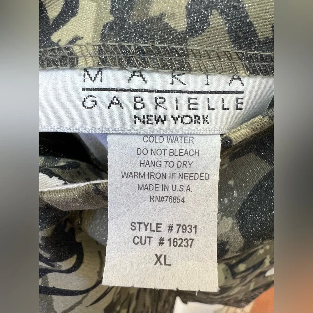 Maria Gabrielle New York Graphic Camo Pants XL Y2K Streetwear Made USA - Picture 3 of 4